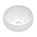 Ruvati 12" Circular Bathroom Vessel Sink in White