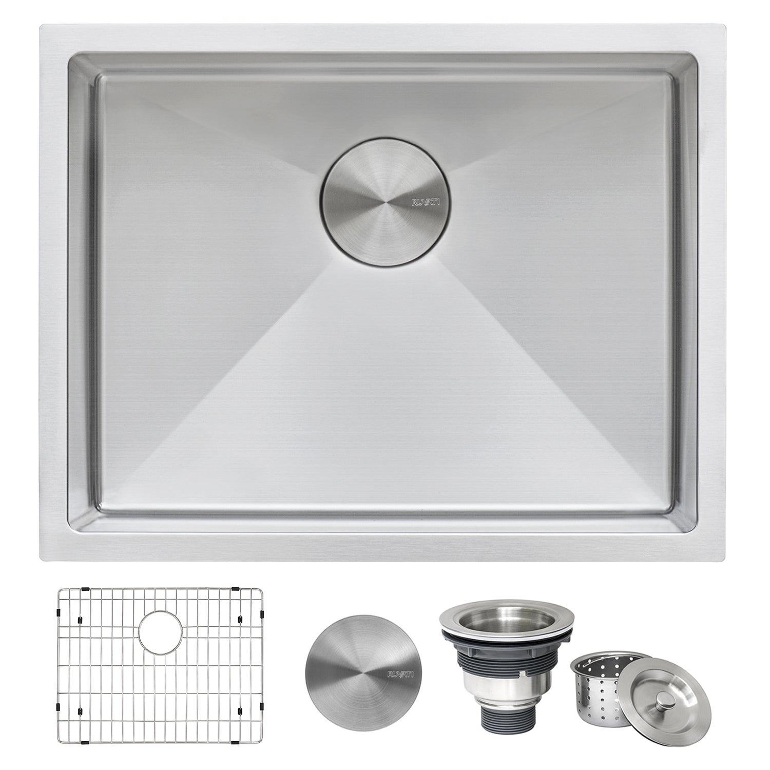 Ruvati 12" Deep Small Radius 23" Undermount Laundry Sink
