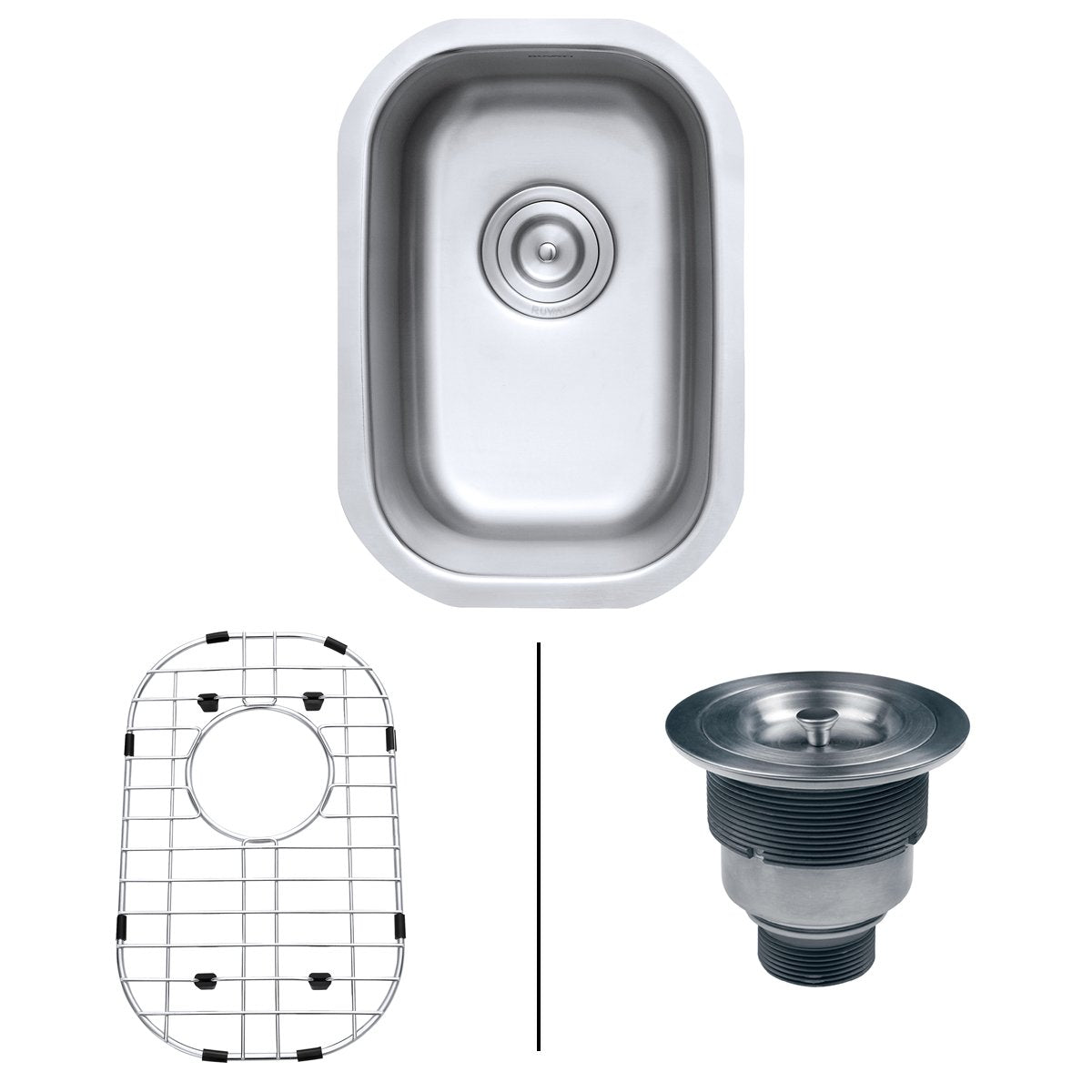 Ruvati 12 x 18" Undermount 16 Gauge Stainless Steel Bar Prep Sink