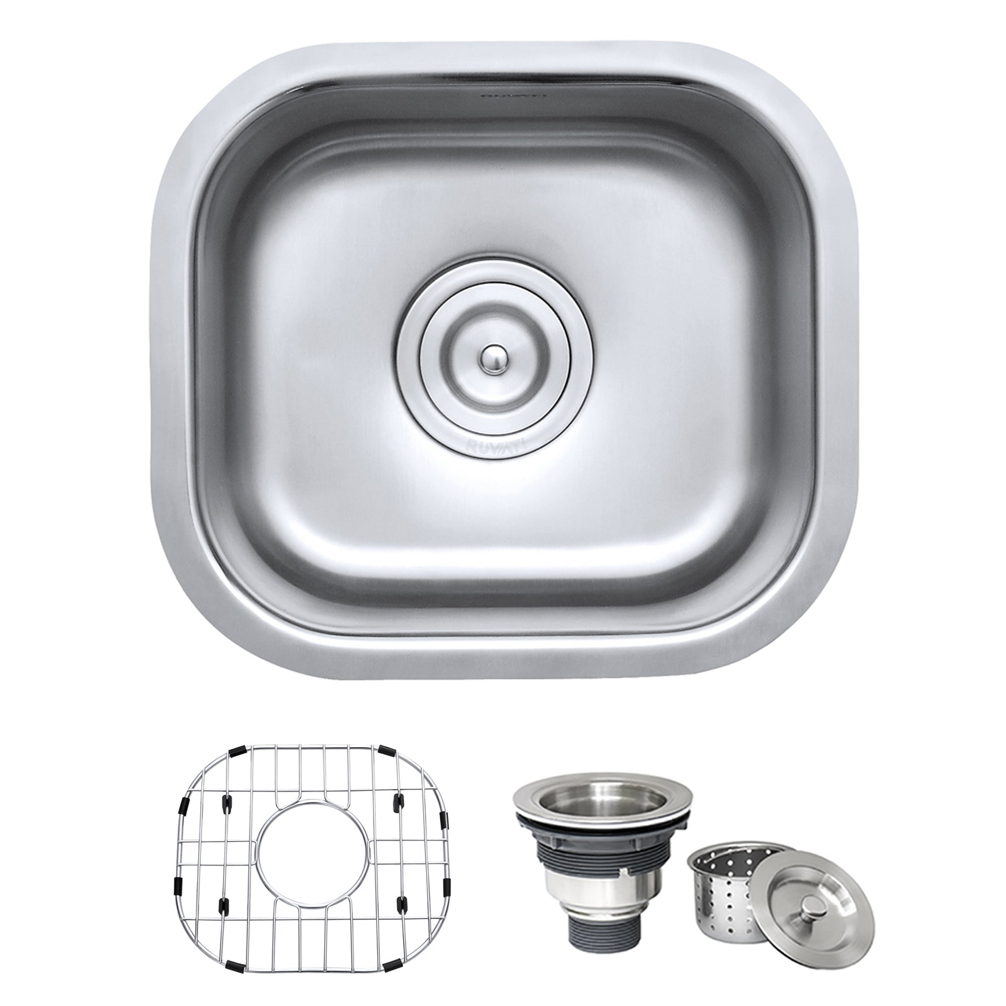 Ruvati 13 x 15" Undermount 16 Gauge Stainless Steel Bar Prep Sink
