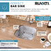 Ruvati 13 x 15" Undermount 16 Gauge Stainless Steel Bar Prep Sink