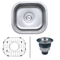 Ruvati 13 x 15" Undermount 16 Gauge Stainless Steel Bar Prep Sink