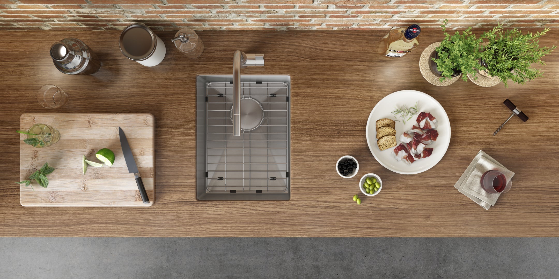 Ruvati 14" Undermount 16 Gauge Tight Radius Stainless Steel Single Bowl Bar Prep Sink