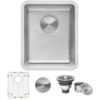 Ruvati 15" Undermount Bar Prep 16 Gauge Stainless Steel Kitchen Sink