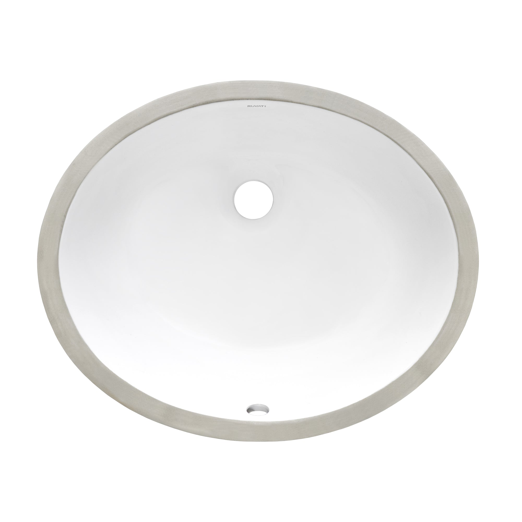 Ruvati 15" x 12" Oval Undermount Bathroom Sink in White