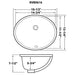 Ruvati 15" x 12" Oval Undermount Bathroom Sink in White