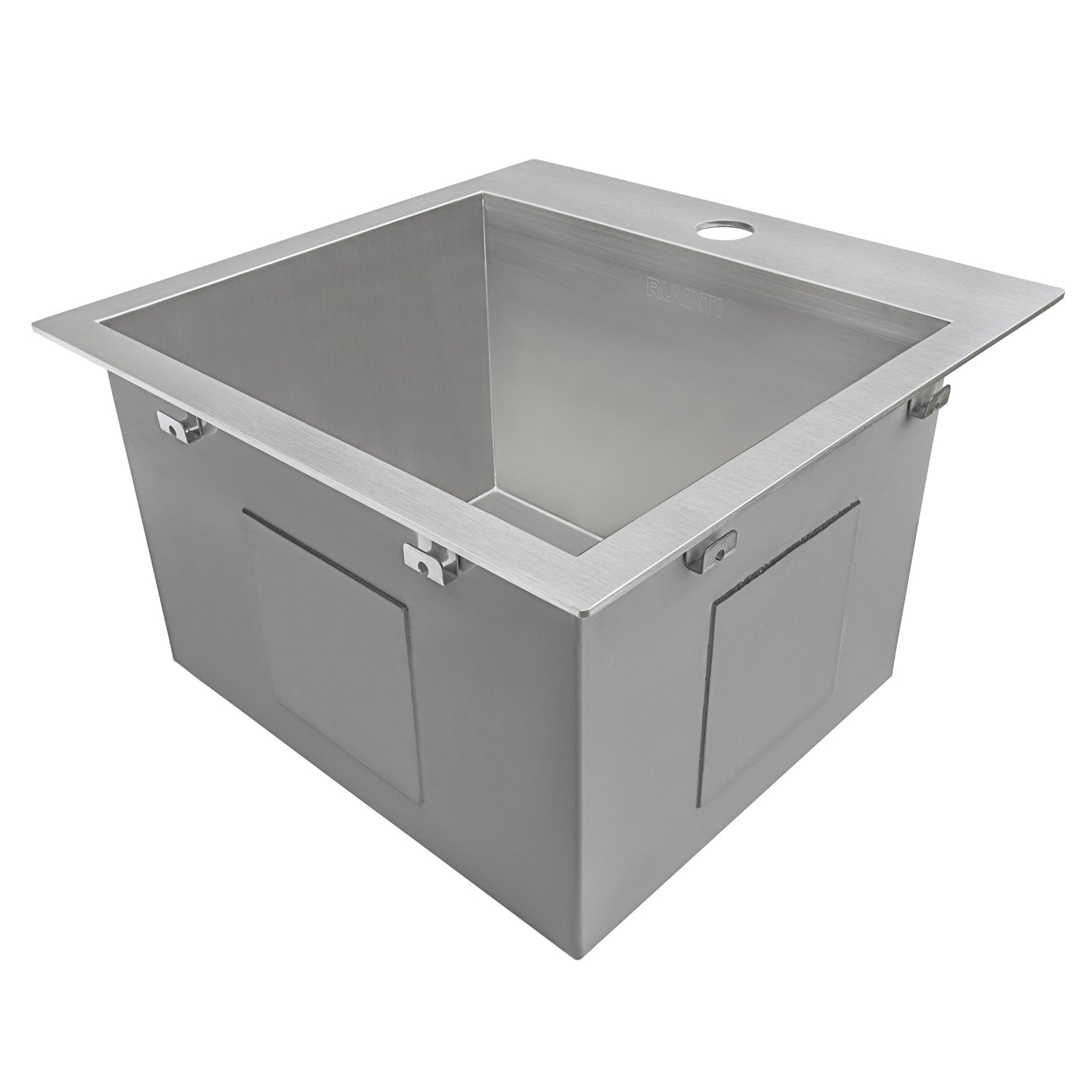 Ruvati 15 x 15" Topmount 16 Gauge Stainless Steel Single Bowl Bar Prep Sink