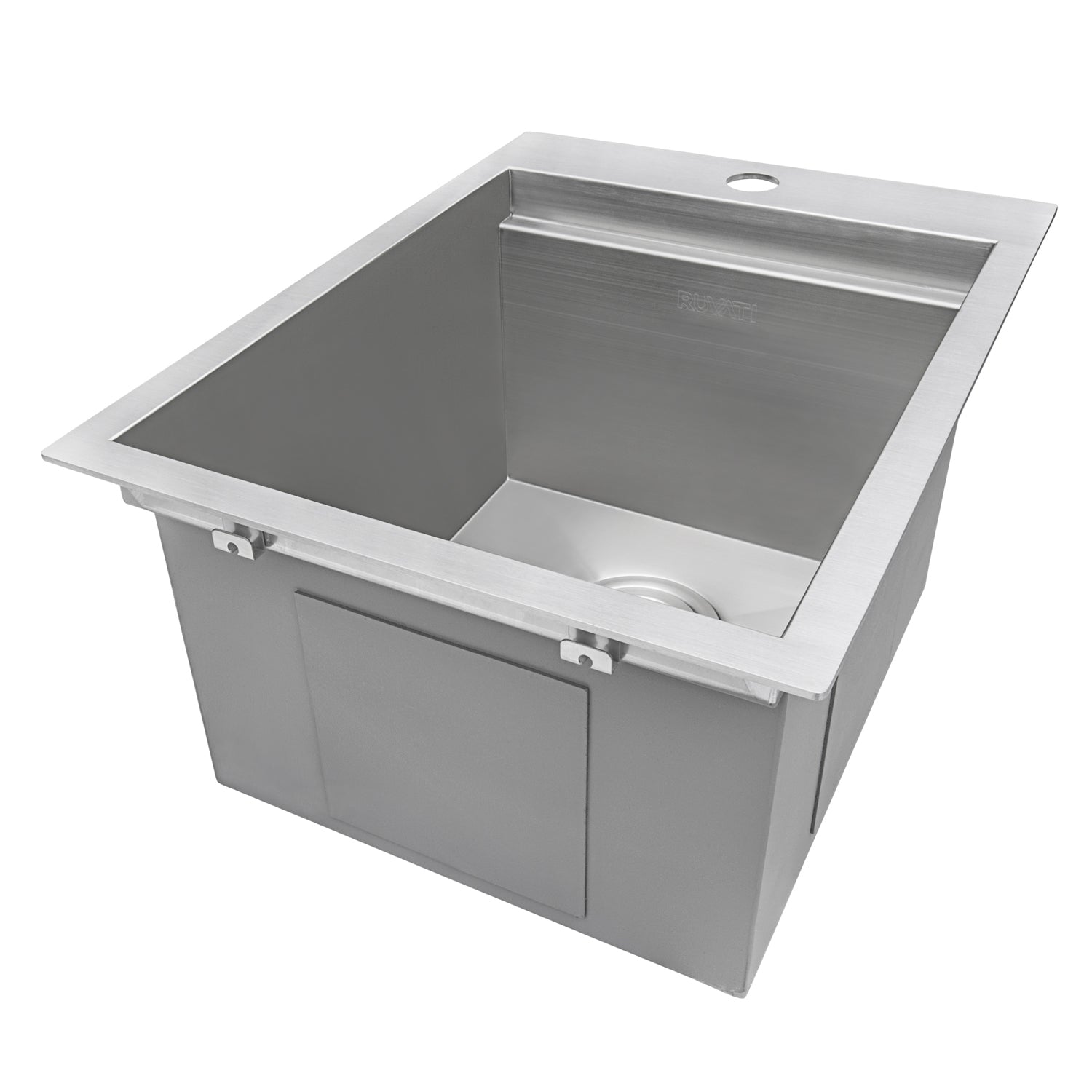 Ruvati 15" x 20" Topmount Marine Grade T-316 Stainless Workstation Outdoor Sink- RVQ5210
