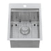 Ruvati 15" x 20" Topmount Marine Grade T-316 Stainless Workstation Outdoor Sink- RVQ5210