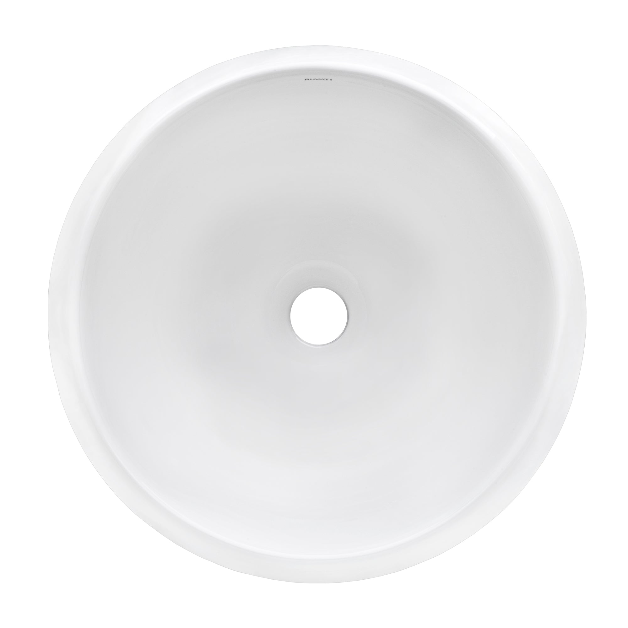 Ruvati 16" Round Bathroom Vessel Sink in White