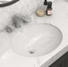 Ruvati 16" x 13" Oval Undermount Bathroom Sink in White