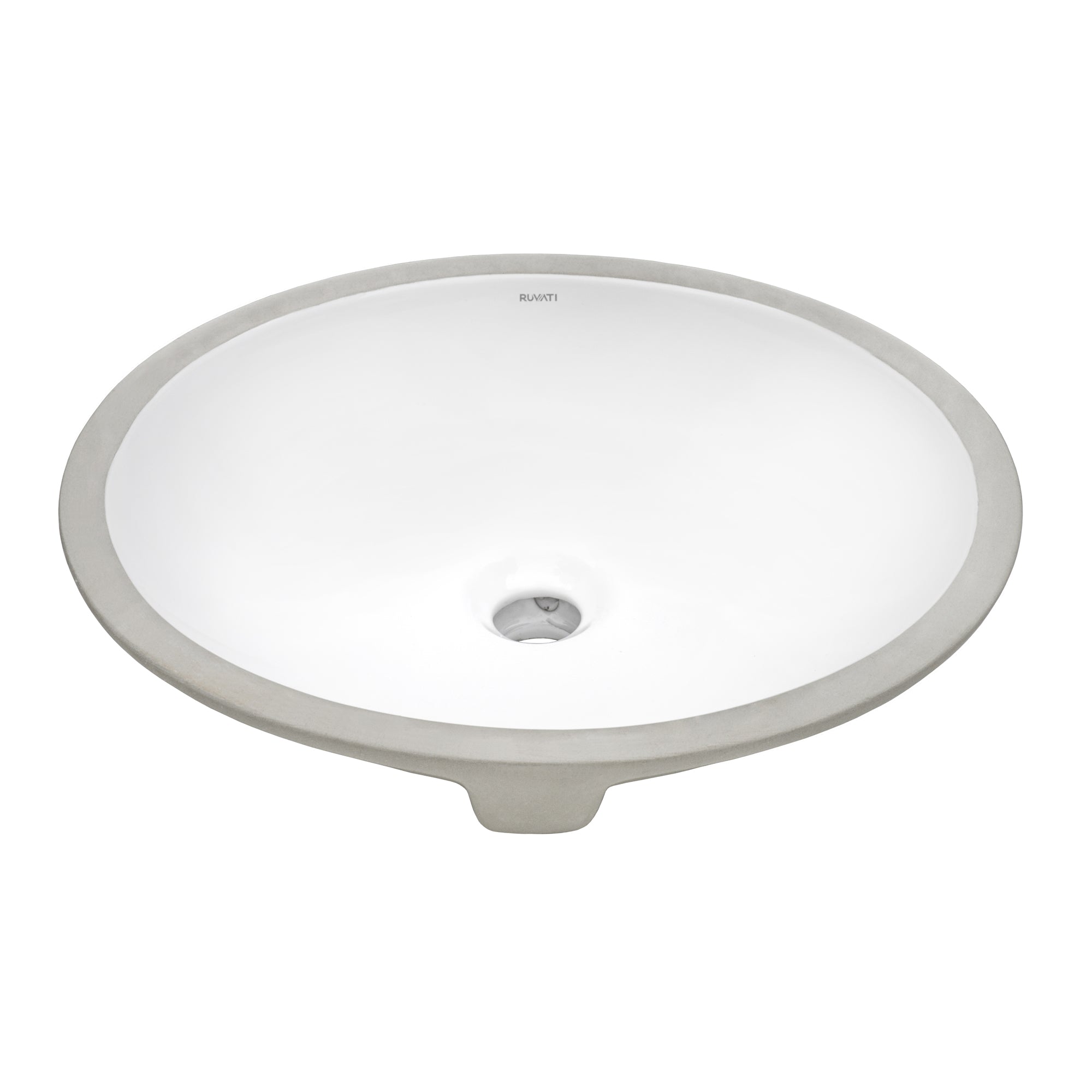 Ruvati 16" x 13" Oval Undermount Bathroom Sink in White