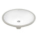 Ruvati 16" x 13" Oval Undermount Bathroom Sink in White