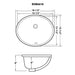 Ruvati 16" x 13" Oval Undermount Bathroom Sink in White