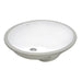 Ruvati 16" x 13" Oval Undermount Bathroom Sink in White