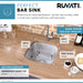 Ruvati 16 x 16" Undermount 16 Gauge Stainless Steel Bar Prep Sink