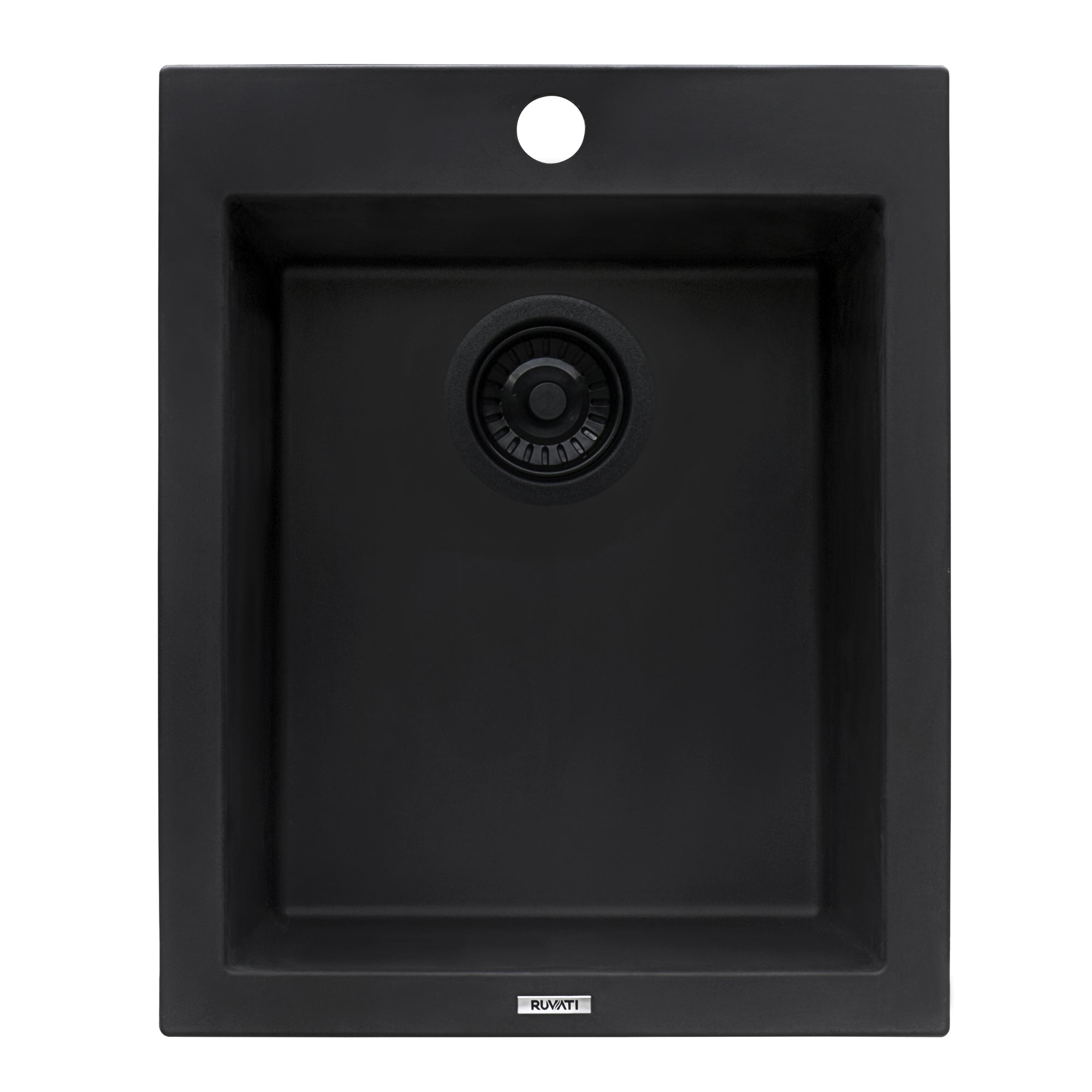 Ruvati 16 x 20" epiGranite Dual-Mount Granite Composite Single Bowl Kitchen Sink