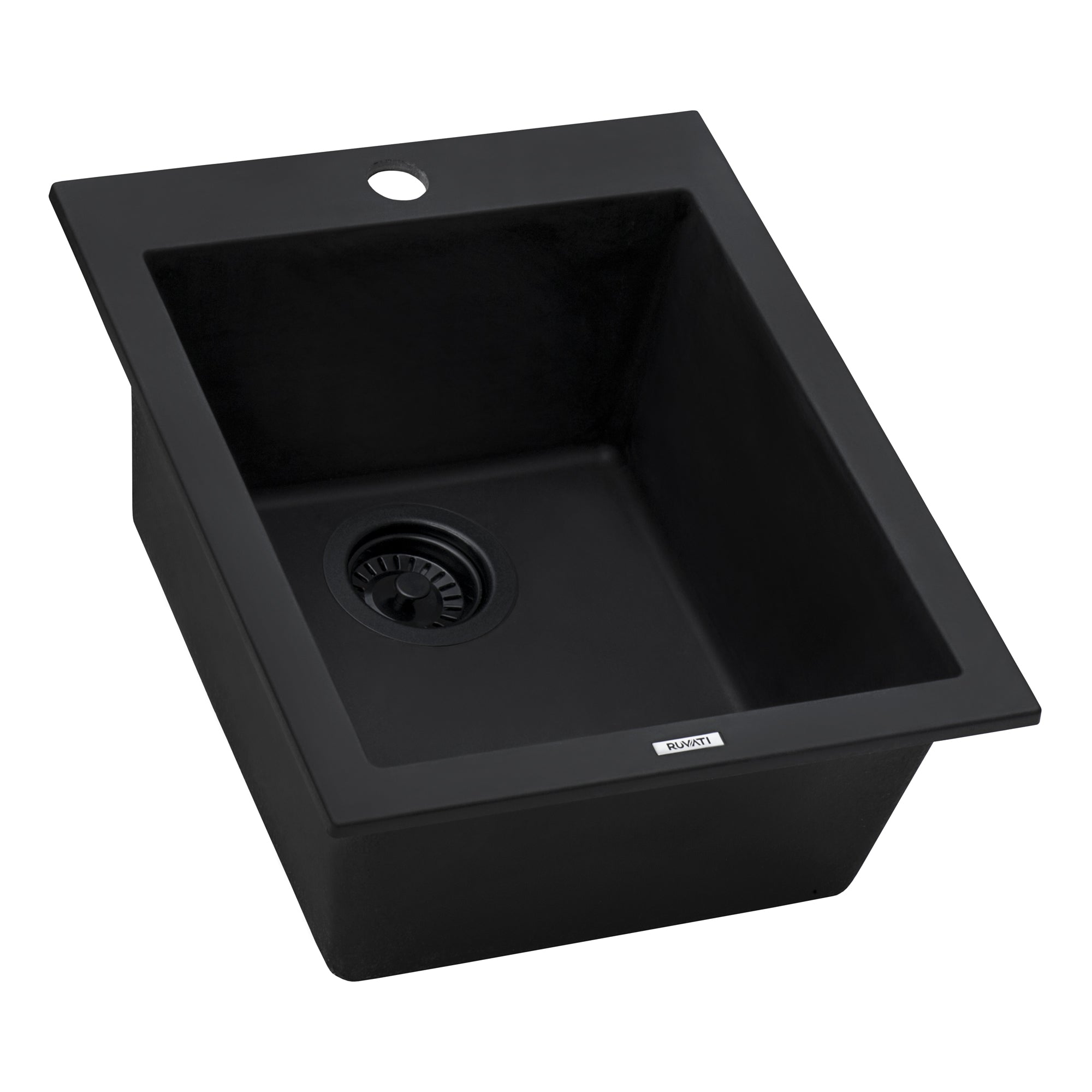 Ruvati 16 x 20" epiGranite Dual-Mount Granite Composite Single Bowl Kitchen Sink
