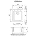 Ruvati 16 x 20" epiGranite Dual-Mount Granite Composite Single Bowl Kitchen Sink