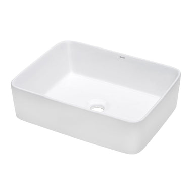 Ruvati 19" x 14" Rectangular Bathroom Vessel Sink in White  RVB1915