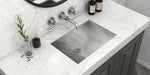 Ruvati 20" x 14" Brushed Stainless Steel Rectangular Undermount Bathroom Sink