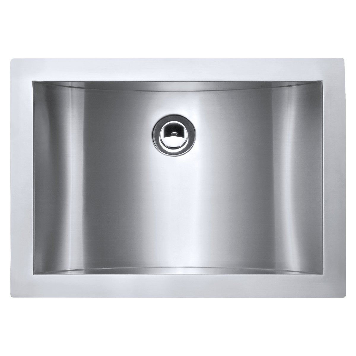 Ruvati 20" x 14" Brushed Stainless Steel Rectangular Undermount Bathroom Sink