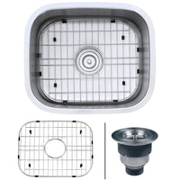 Ruvati 21" Undermount 16 Gauge Stainless Steel Single Bowl Kitchen Sink