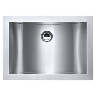 Ruvati 18" x 12" Undermount Brushed Stainless Steel Rectangular Bathroom Sink RVH6110