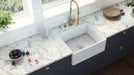 Ruvati 23" Fireclay Farmhouse Kitchen Laundry Utility Sink Single Bowl in White