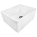 Ruvati 23" Fireclay Farmhouse Kitchen Laundry Utility Sink Single Bowl in White