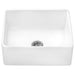 Ruvati 23" Fireclay Farmhouse Kitchen Laundry Utility Sink Single Bowl in White