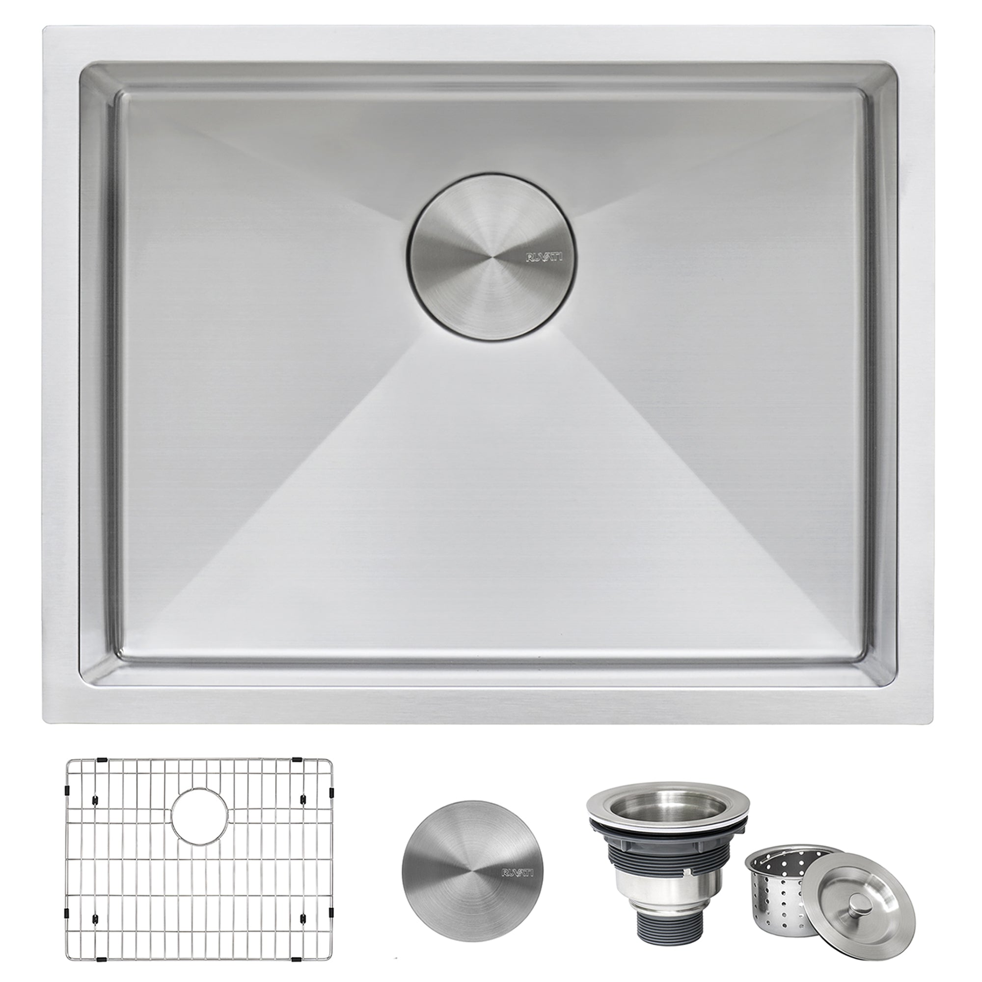 Ruvati 23" Undermount 16 Gauge Single Bowl Kitchen Sink