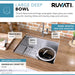 Ruvati 23" Undermount 16 Gauge Single Bowl Kitchen Sink