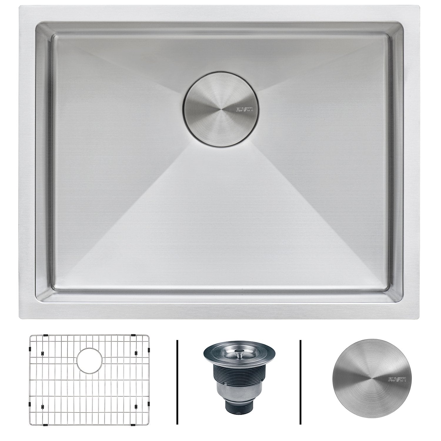 Ruvati 23" Undermount 16 Gauge Single Bowl Kitchen Sink