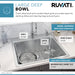 Ruvati 23" x 20" Topmount 16 Gauge Stainless Steel Kitchen Sink