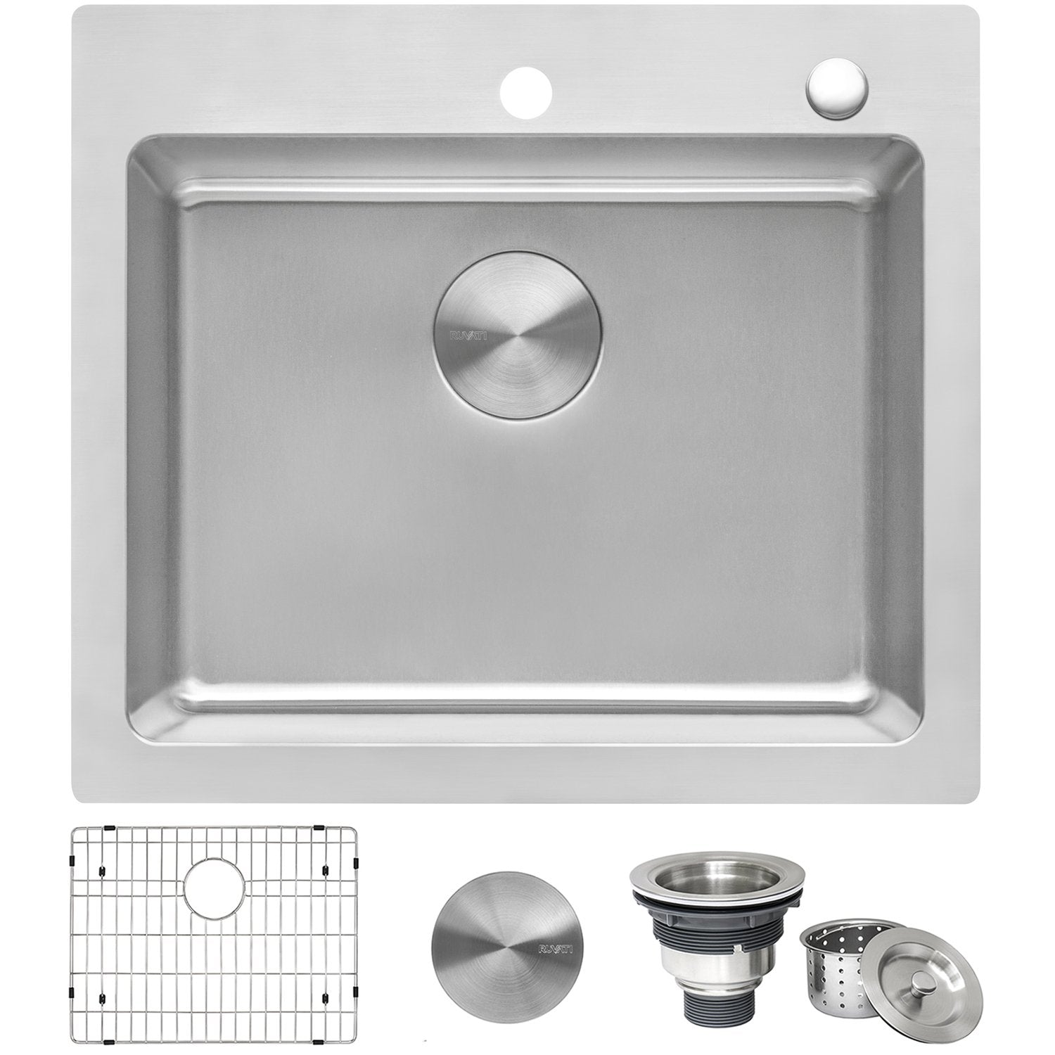 Ruvati 23" x 20" Topmount 16 Gauge Stainless Steel Kitchen Sink