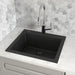 Ruvati 23 x 20" epiGranite Dual-Mount Granite Composite Single Bowl Kitchen Sink