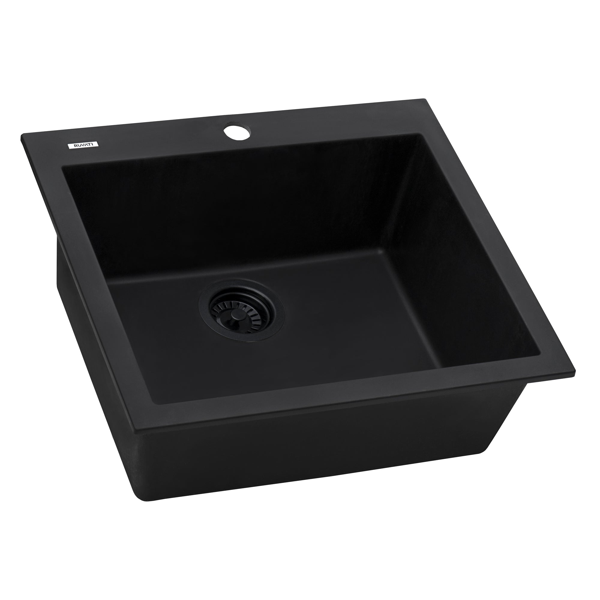 Ruvati 23 x 20" epiGranite Dual-Mount Granite Composite Single Bowl Kitchen Sink