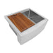 Ruvati 24-Inch Apron-front Workstation Farmhouse 16 Gauge Stainless Steel Single Bowl Kitchen Sink-DirectSinks