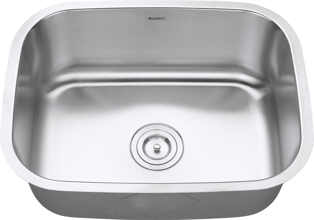 Ruvati 24" Undermount 16 Gauge Stainless Steel Single Bowl Kitchen Sink