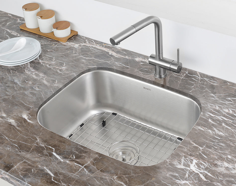 Ruvati 24" Undermount 16 Gauge Stainless Steel Single Bowl Kitchen Sink