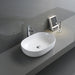 Ruvati 24" x 16" Oval Bathroom Vessel Sink in White
