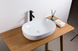 Ruvati 24" x 16" Oval Bathroom Vessel Sink in White