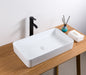 Ruvati 24" x 16" Rectangular Bathroom Vessel Sink in White