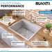 Ruvati 25" Drop-in Topmount 16 Gauge Stainless Steel Single Bowl Kitchen Sink