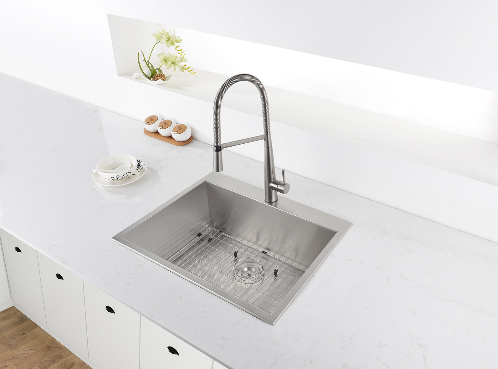 Ruvati 25" Drop-in Topmount 16 Gauge Stainless Steel Single Bowl Kitchen Sink