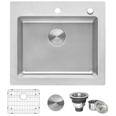 Ruvati 25" x 22" Topmount 16 Gauge Stainless Steel Kitchen Sink