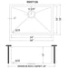 Ruvati 26" Undermount 16 Gauge Single Bowl Kitchen Sink