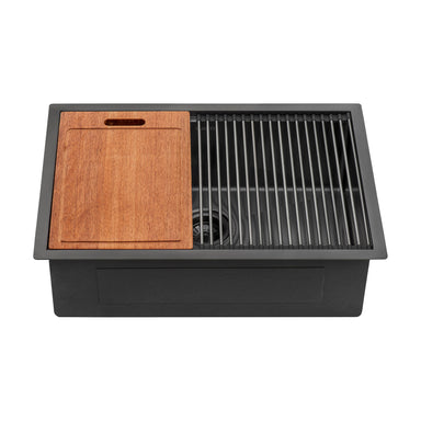 Ruvati 27" Gunmetal Stainless Steel Workstation Kitchen Sink