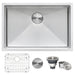 Ruvati 27" Undermount 16 Gauge Single Bowl Stainless Steel Kitchen Sink